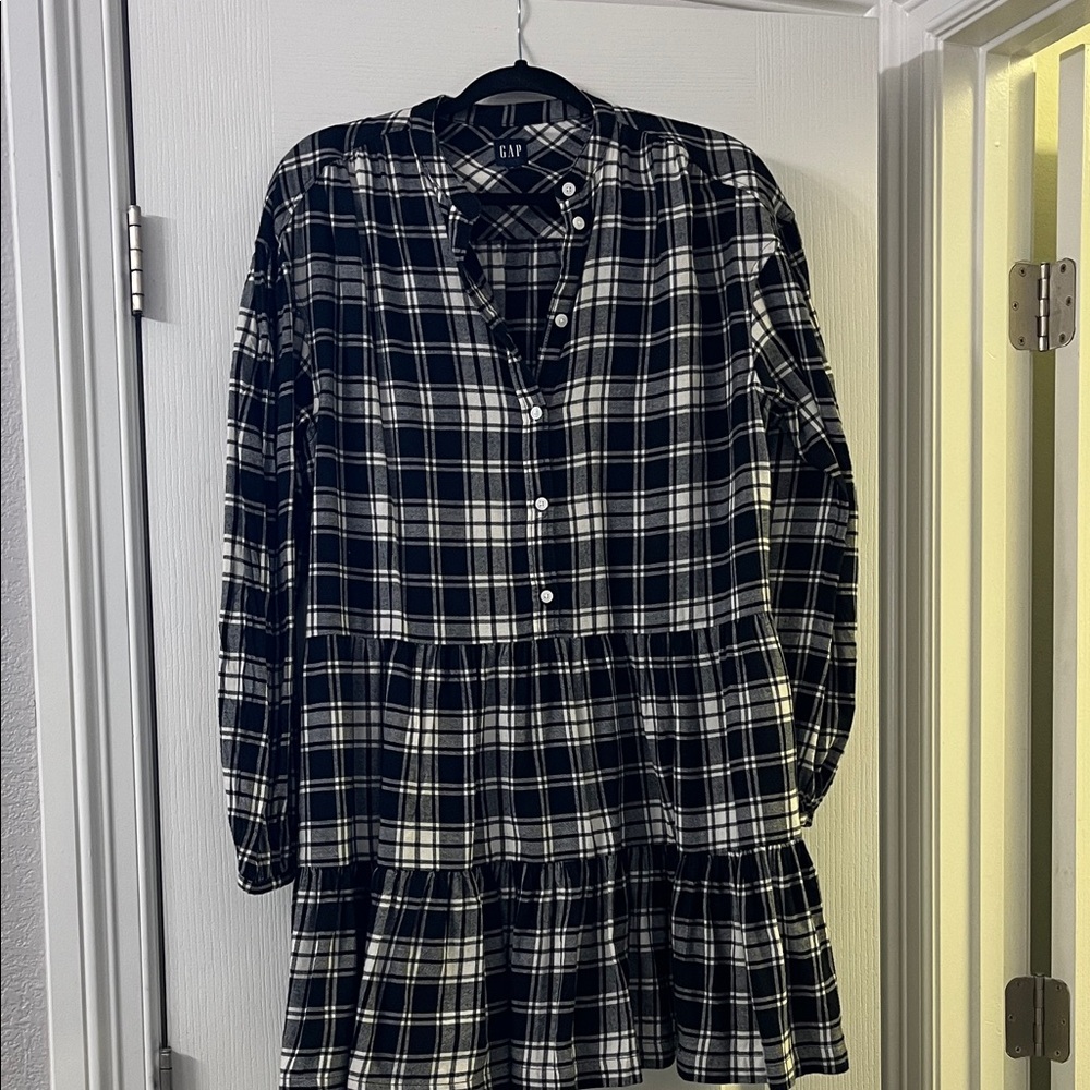 GAP Monochrome Plaid Dress